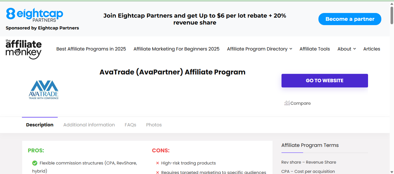 AvaPartner (AvaTrade Affiliate Program)