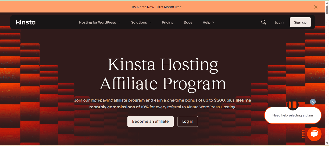 Kinsta tech Affiliate Program