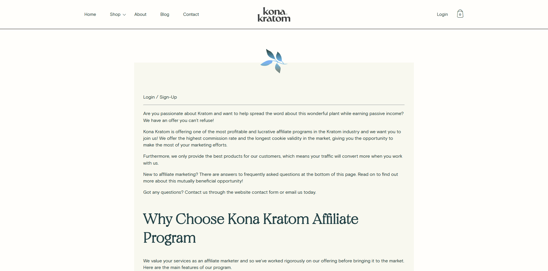Kona Kratom Affiliate Program