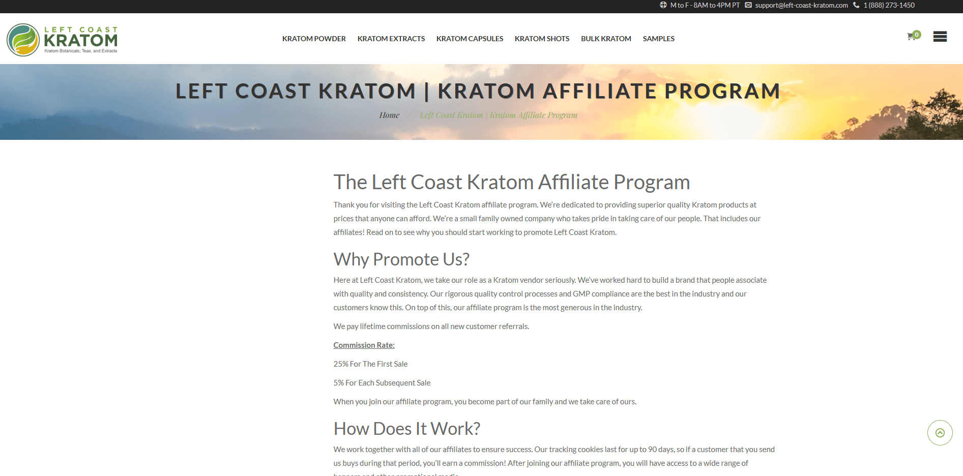 Left Coast Kratom Affiliate Program