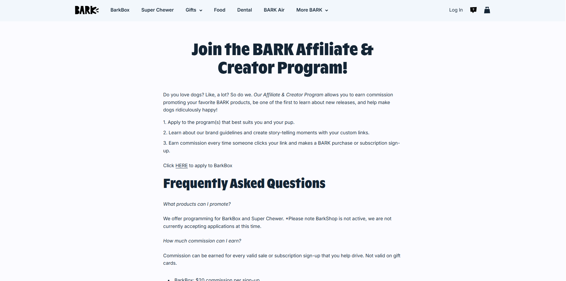 Bark Dog Bed Affiliate Programs