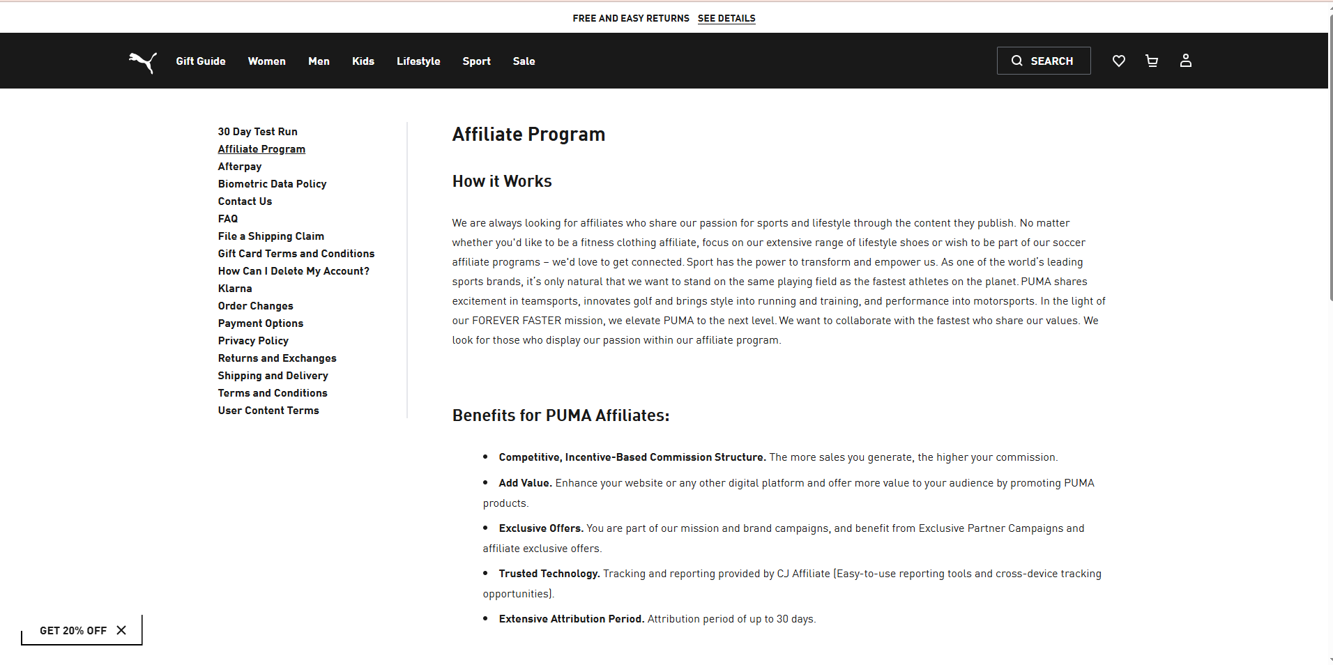 Puma Soccer Affiliate Programs
