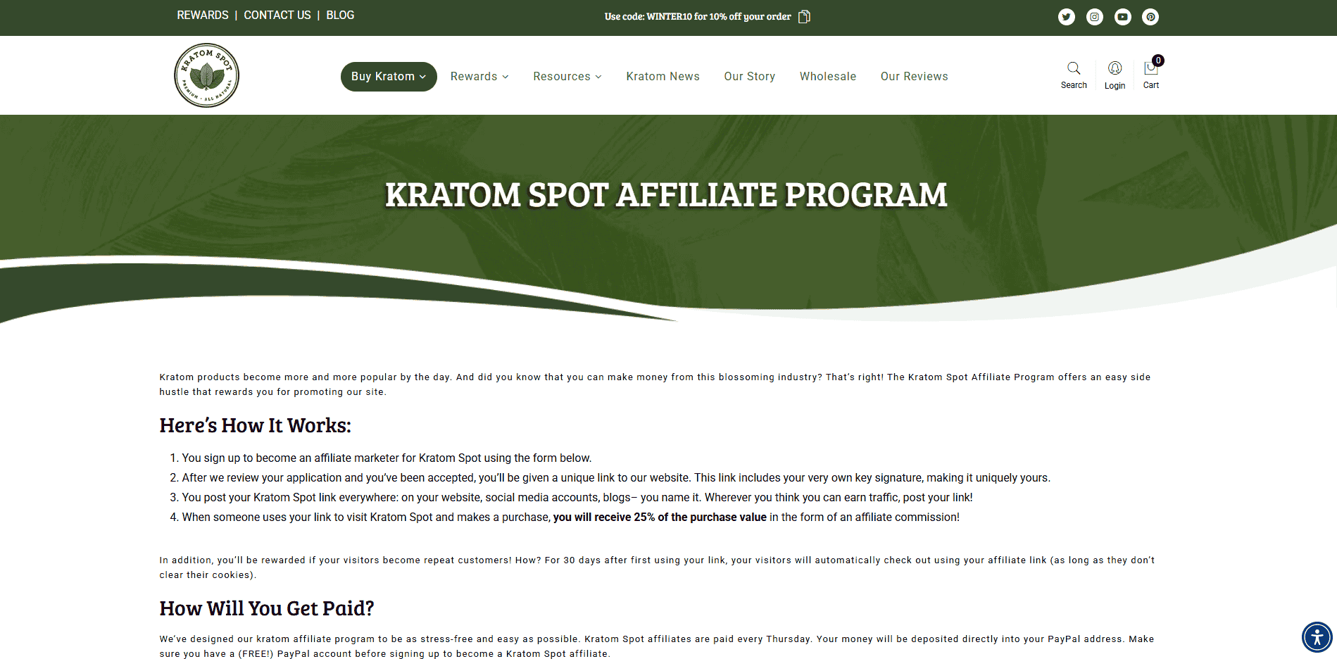Kratom Spot Affiliate Program