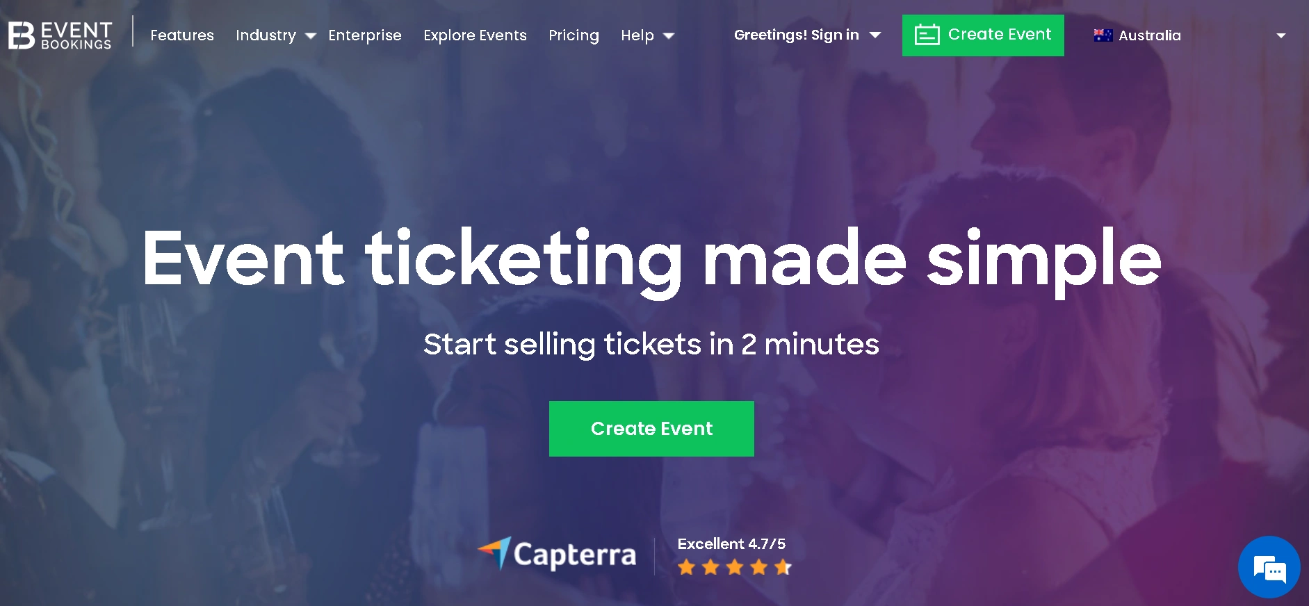 Eventbookings Homepage