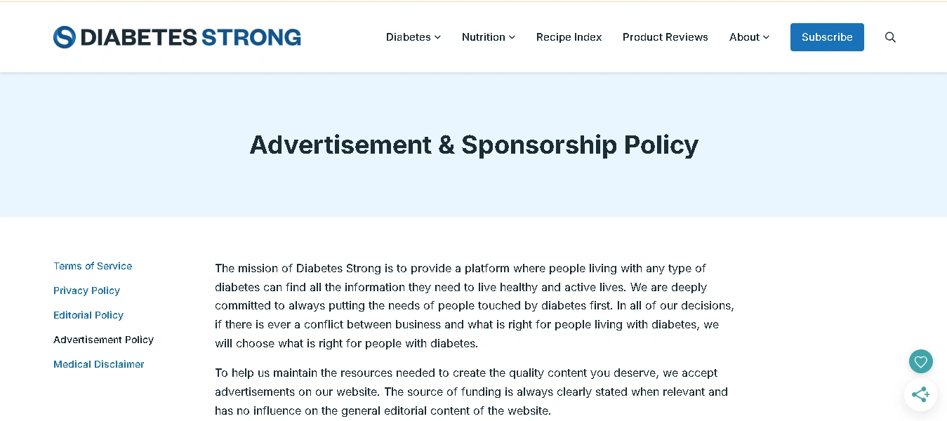 Diabetic Strong Affiliate Program