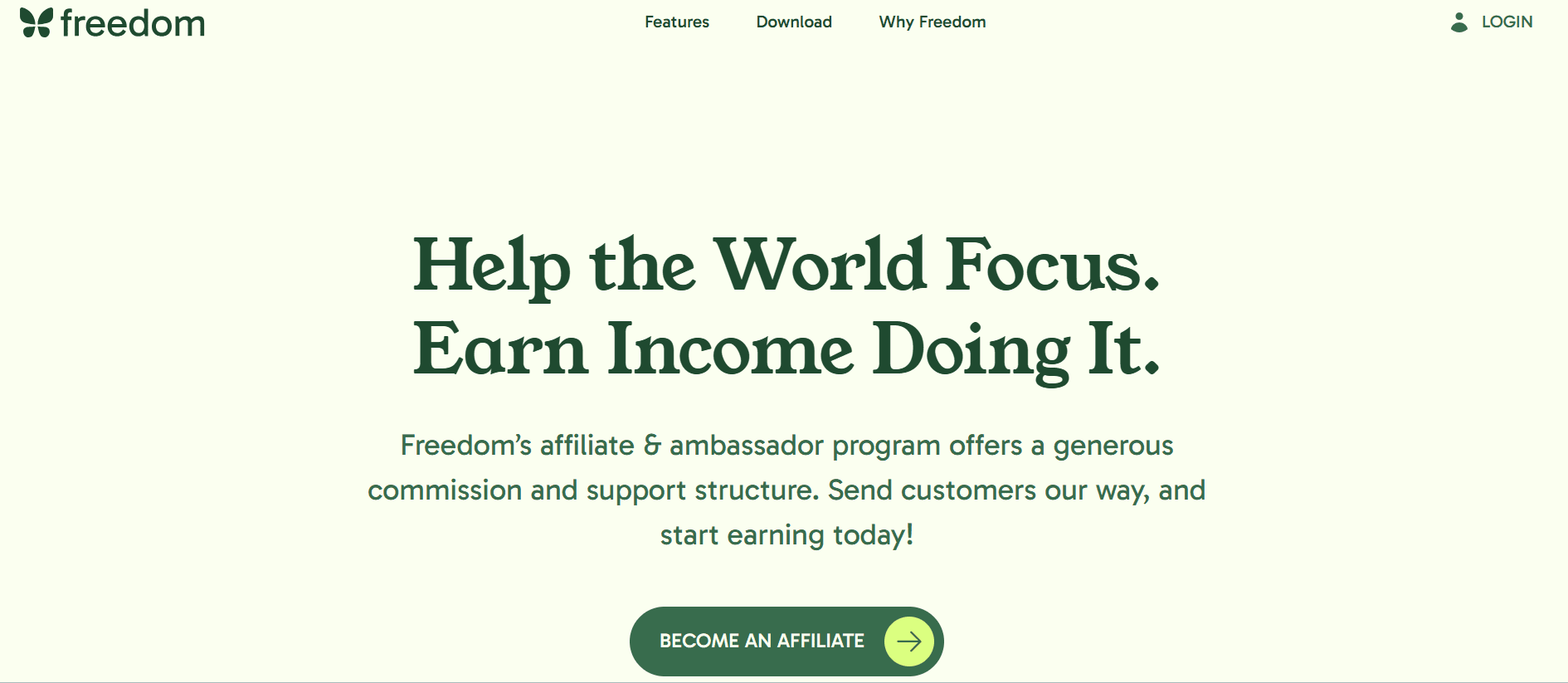 Freedom affiliate program