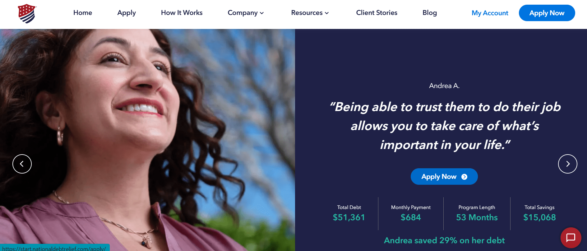 National debt relief affiliate program