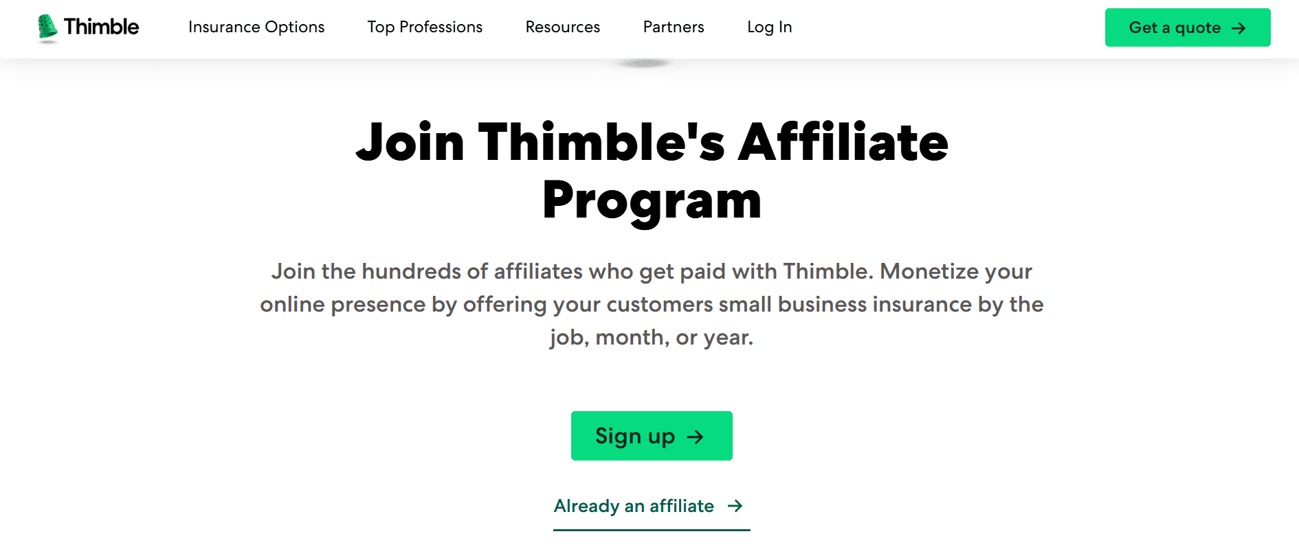 Thimble affiliate Program